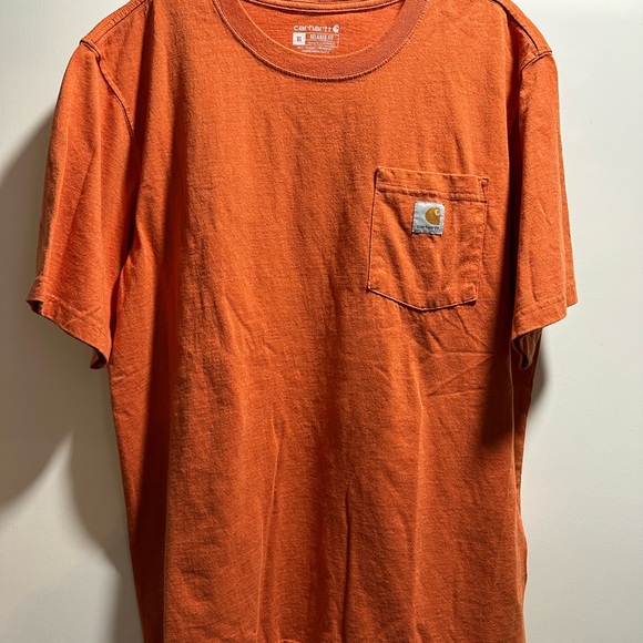 Carhartt Orange Pocket T-Shirt - Picture 2 of 4